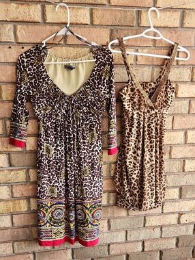 4 Piece Leopard Print Dresses